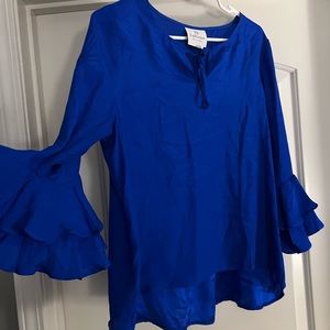 Laroque Original bell sleeve silk top